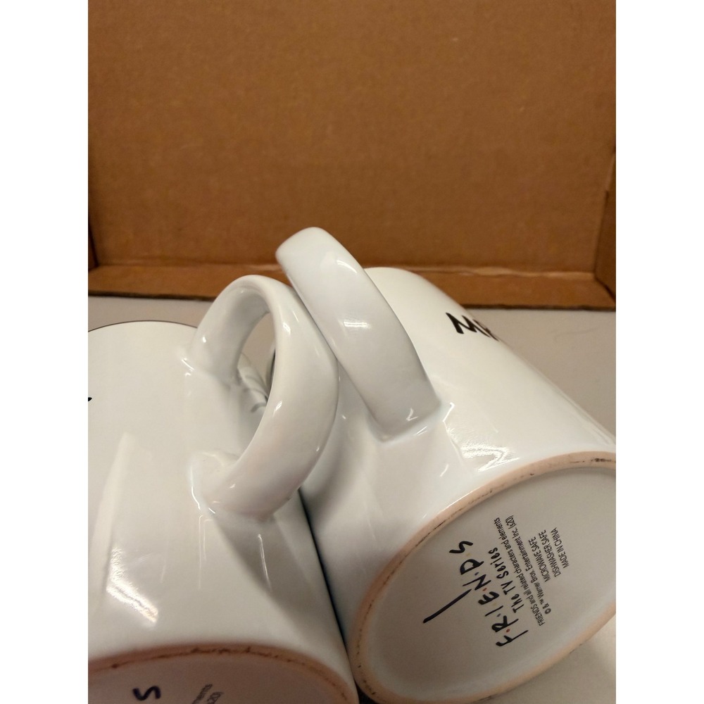 Friends T.V. Series Mr. Rachel Whiskers & Mrs. Ross Mustache Dbl-sided Mugs 2pc - Picture 3 of 9